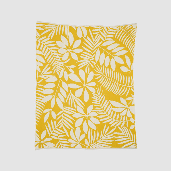 Indoor | Outdoor Sustainable Knit Floral Throw Blanket - Poly Flora