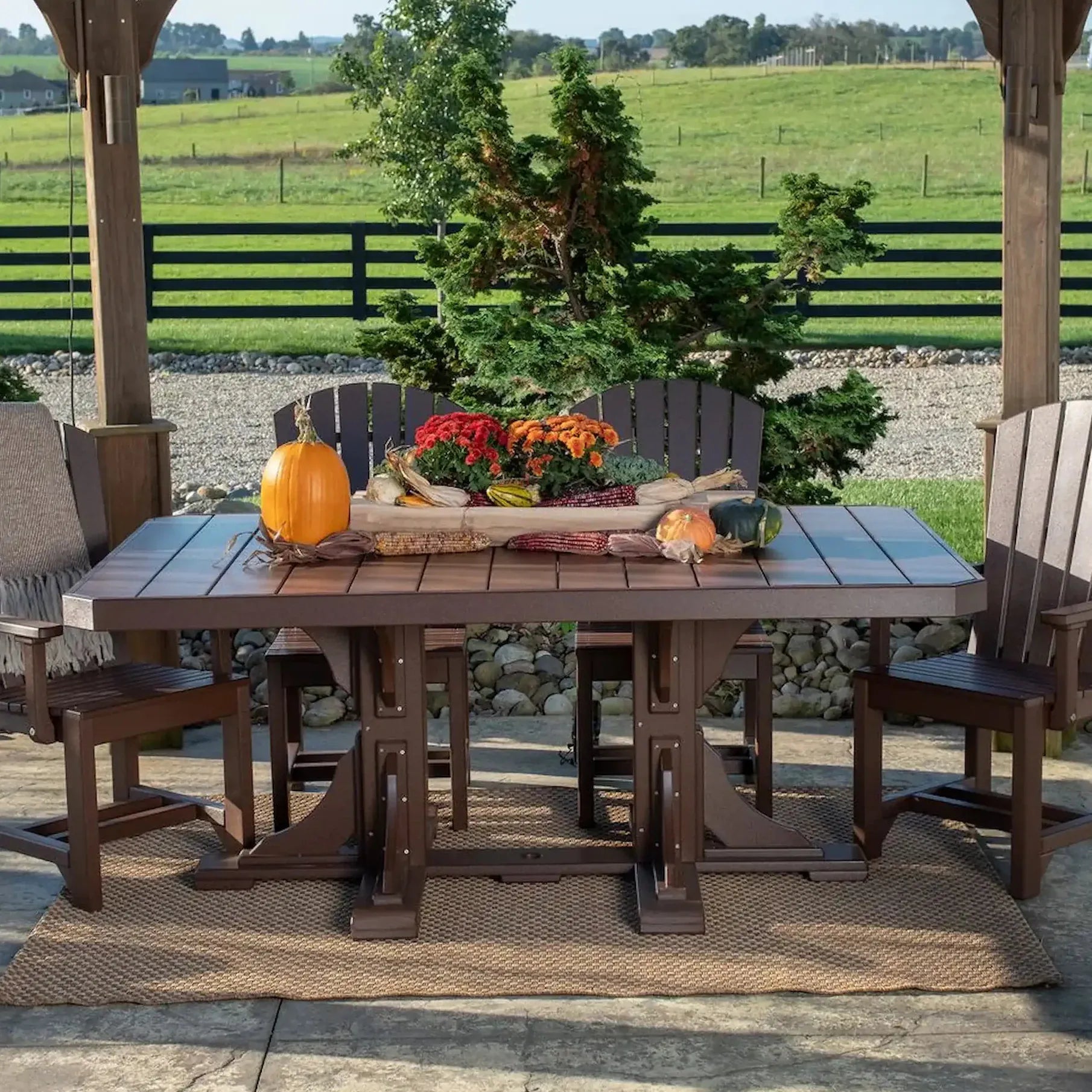 Rectangular Table in Chestnut Brown