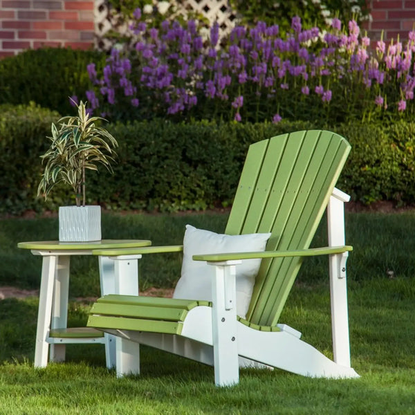Deluxe Adirondack Chair in Lime Green & White
