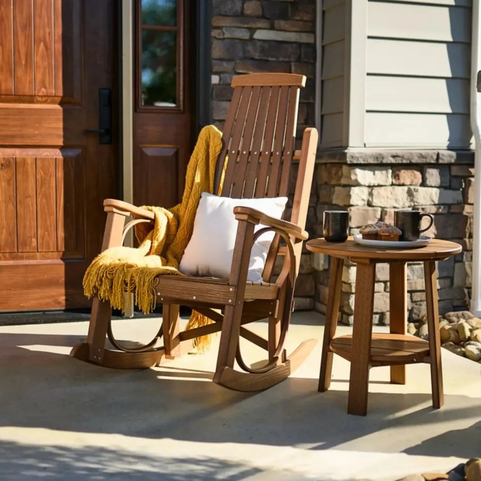 Poly Grandpa's Rocker in Antique Mahogany