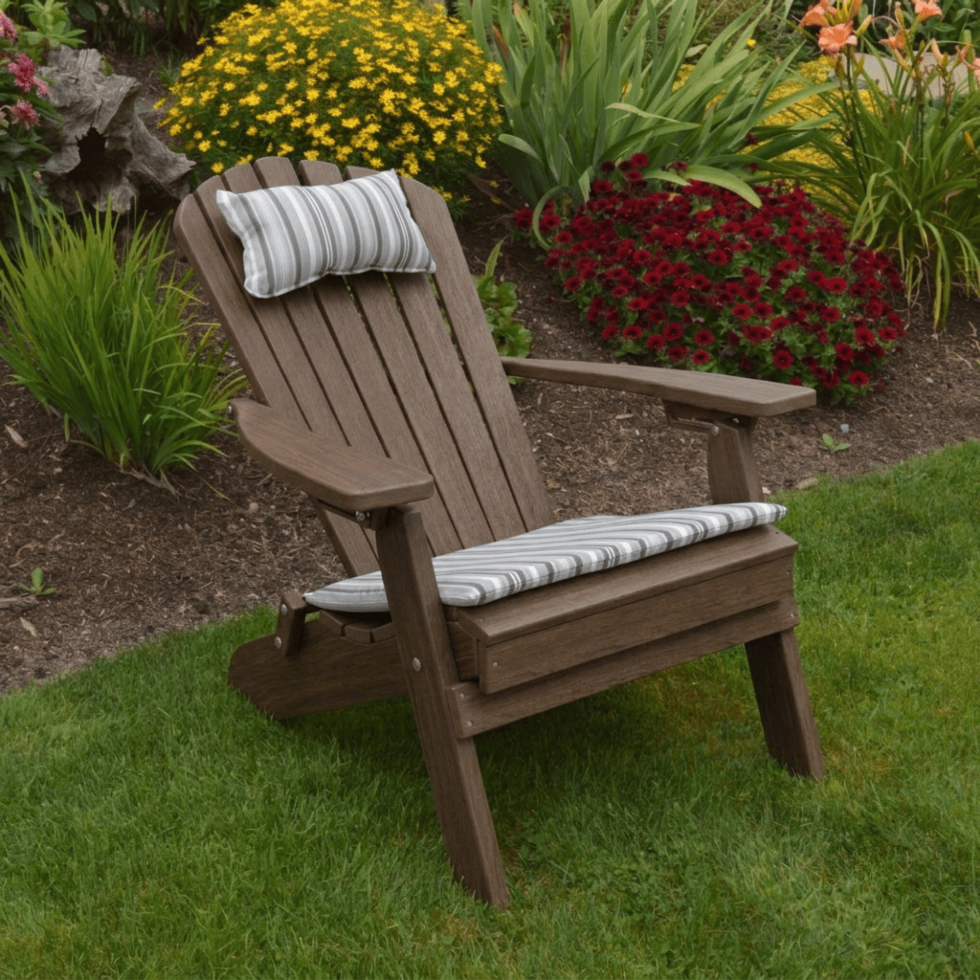 Keystone Amish Co. Poly Lumber Folding Adirondack Chair