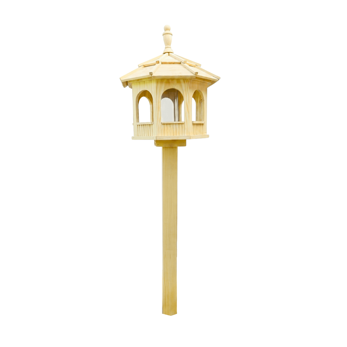 Porchgate Amish Freestanding Gazebo Bird Feeder without Planter Base in Unfinished