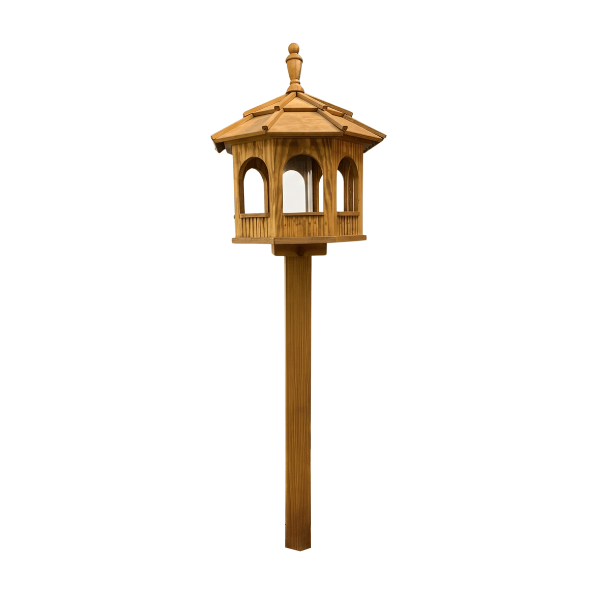 Porchgate Amish Freestanding Gazebo Bird Feeder without Planter Base in Birch