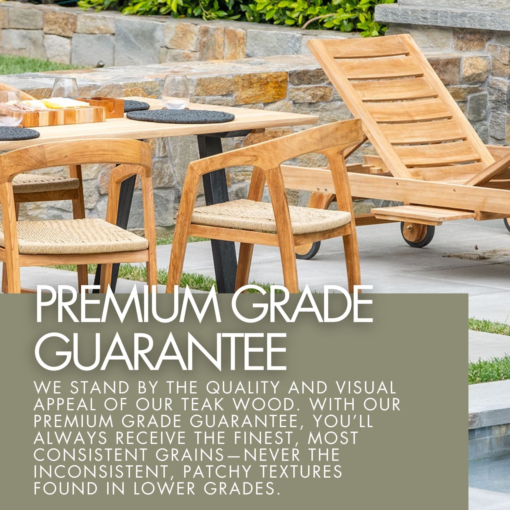 Åre 2 Person Natural Teak Outdoor Patio and Garden Bench