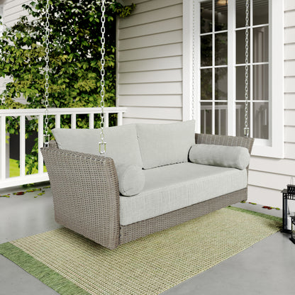 Sonoma Wicker Daybed Porch Swing With Cushions