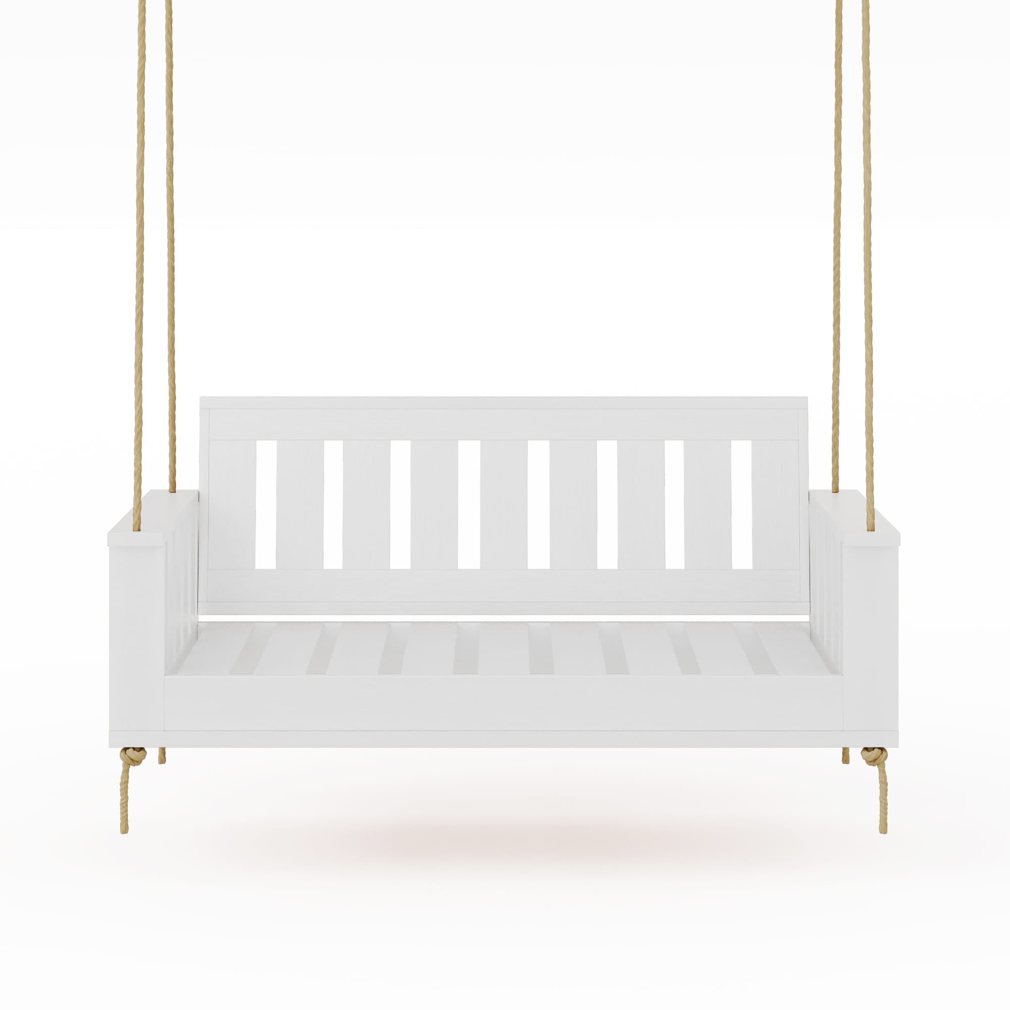 Amish Casual Rockford Daybed Swing Package with Included Cushions, Sofa, Pure White Paint