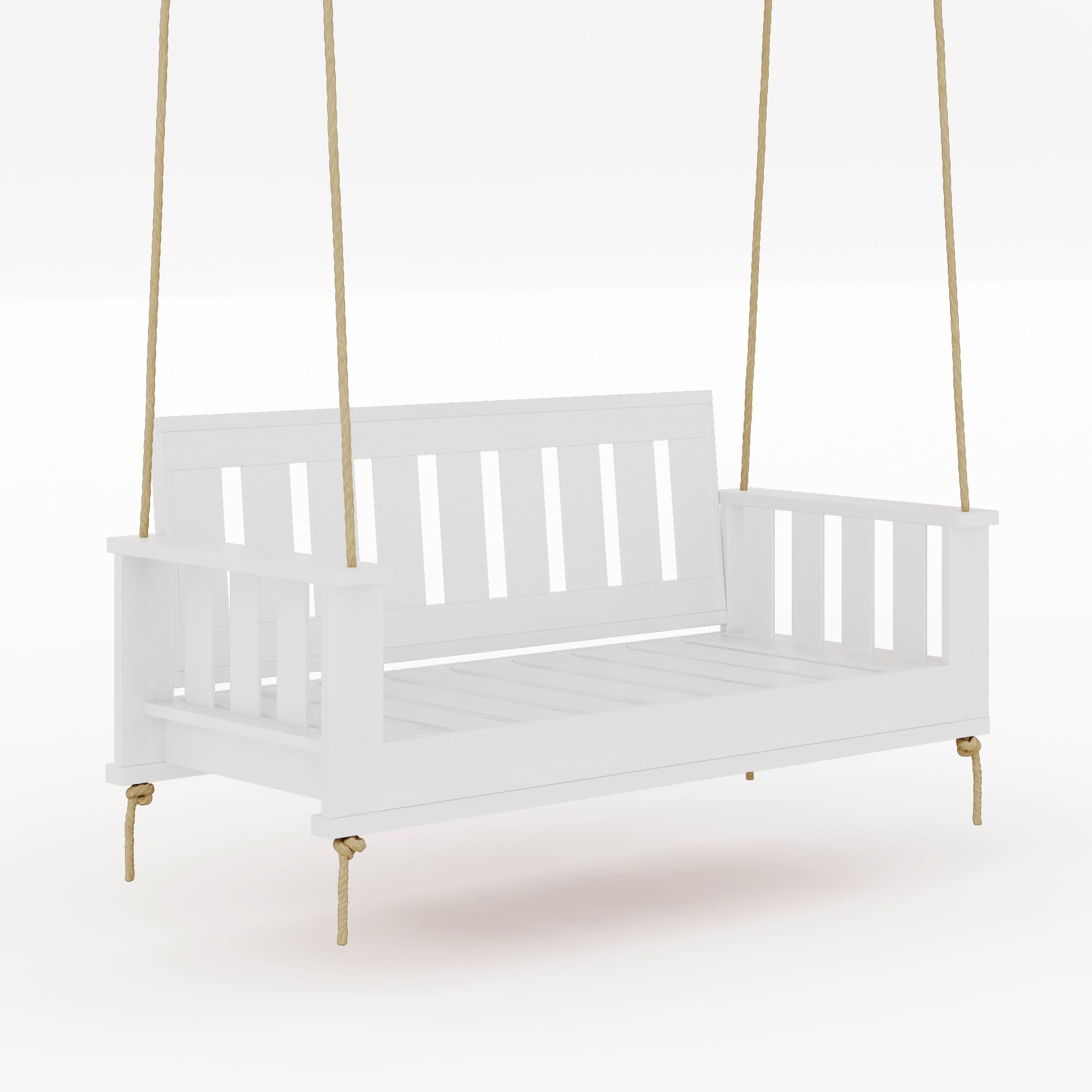 Amish Casual Rockford Daybed Swing Package with Included Cushions, Sofa, Pure White Paint