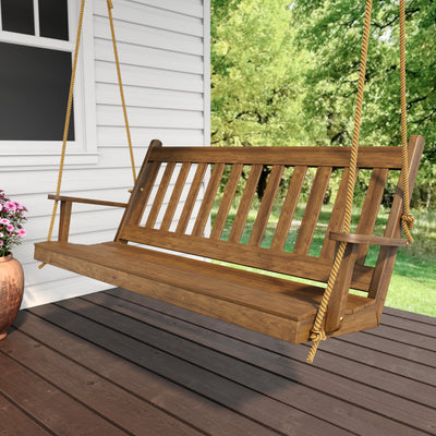 Keystone Amish Co. 5 Foot Franklin Red Cedar Porch Swing without Cupholders