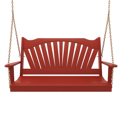 Keystone Amish Co. Sunburst Porch Swing, 4 Foot, Black