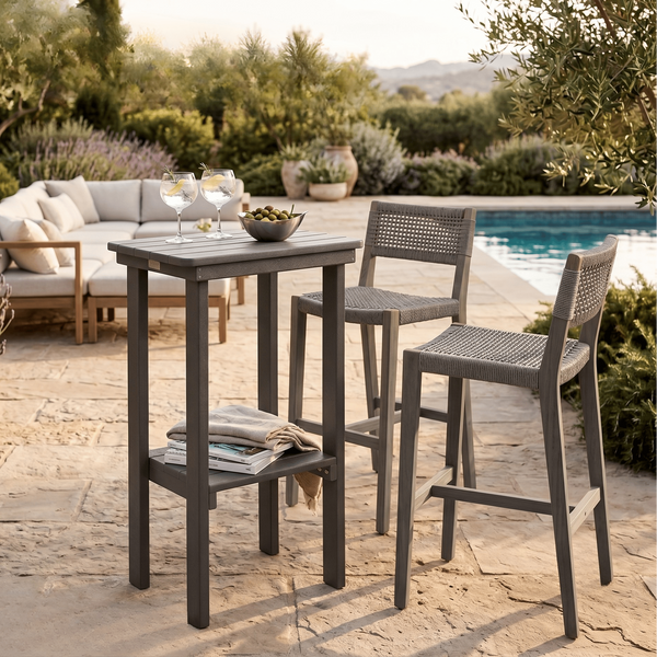 Berlin Gardens Outdoor Rectangular End Bar Table
