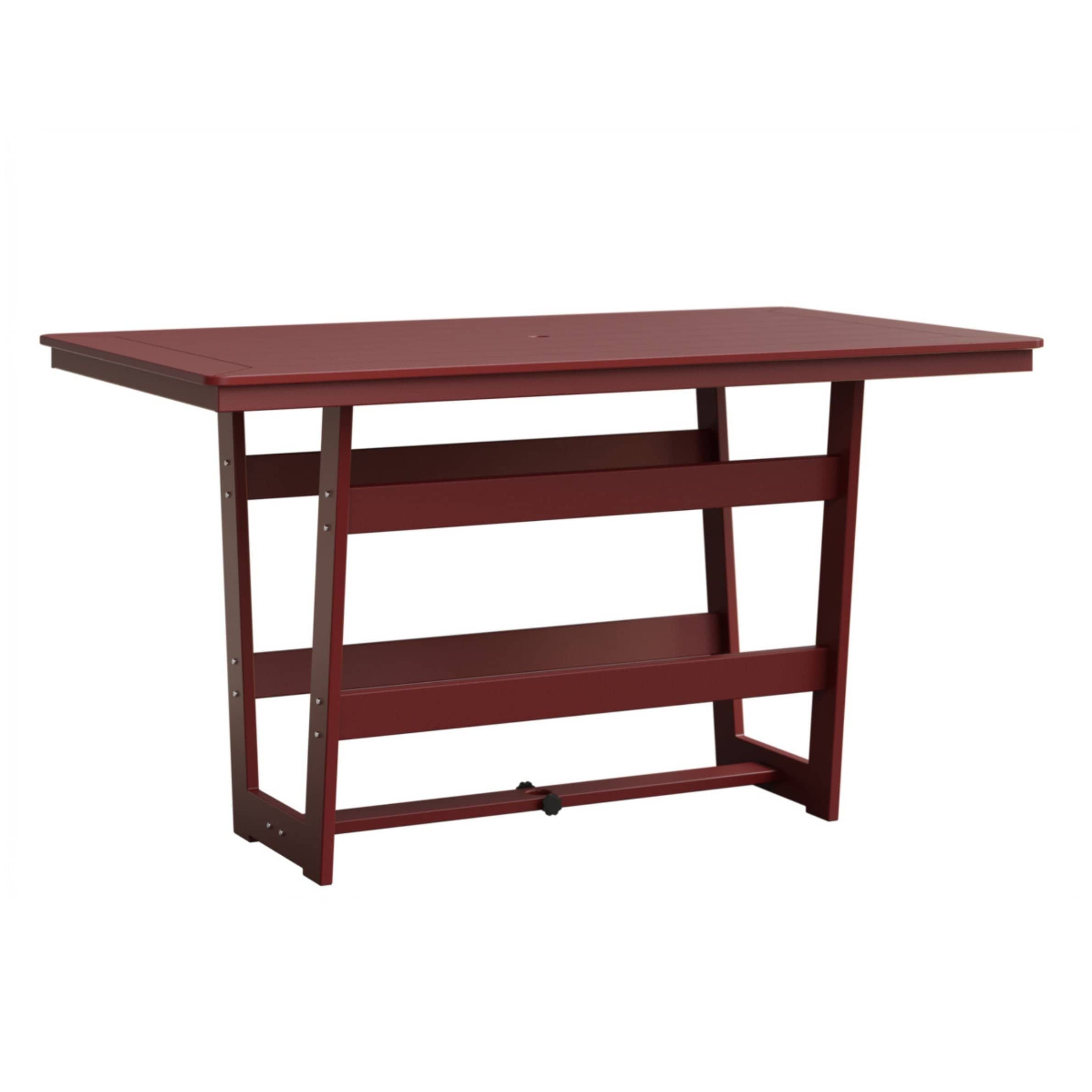 Berlin Gardens Hudson 70" Outdoor Poly Lumber Rectangular Bar Table
