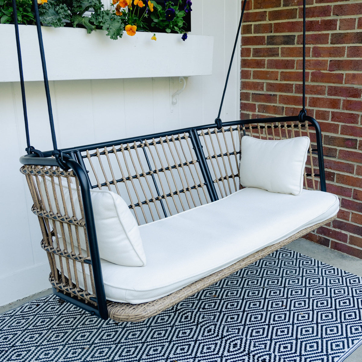 East Green Remy Porch Swing with Cushion