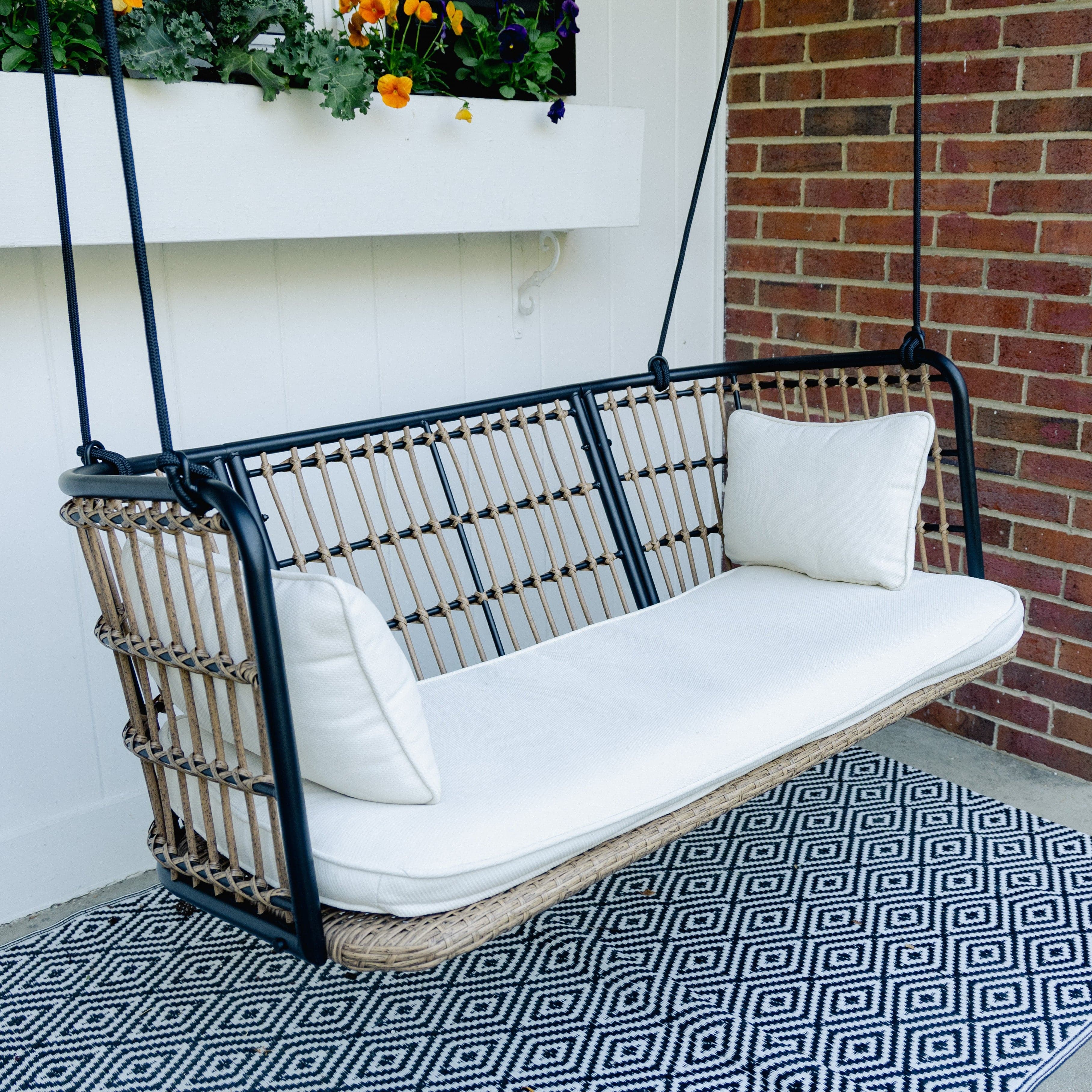 East Green Remy Porch Swing with Cushion