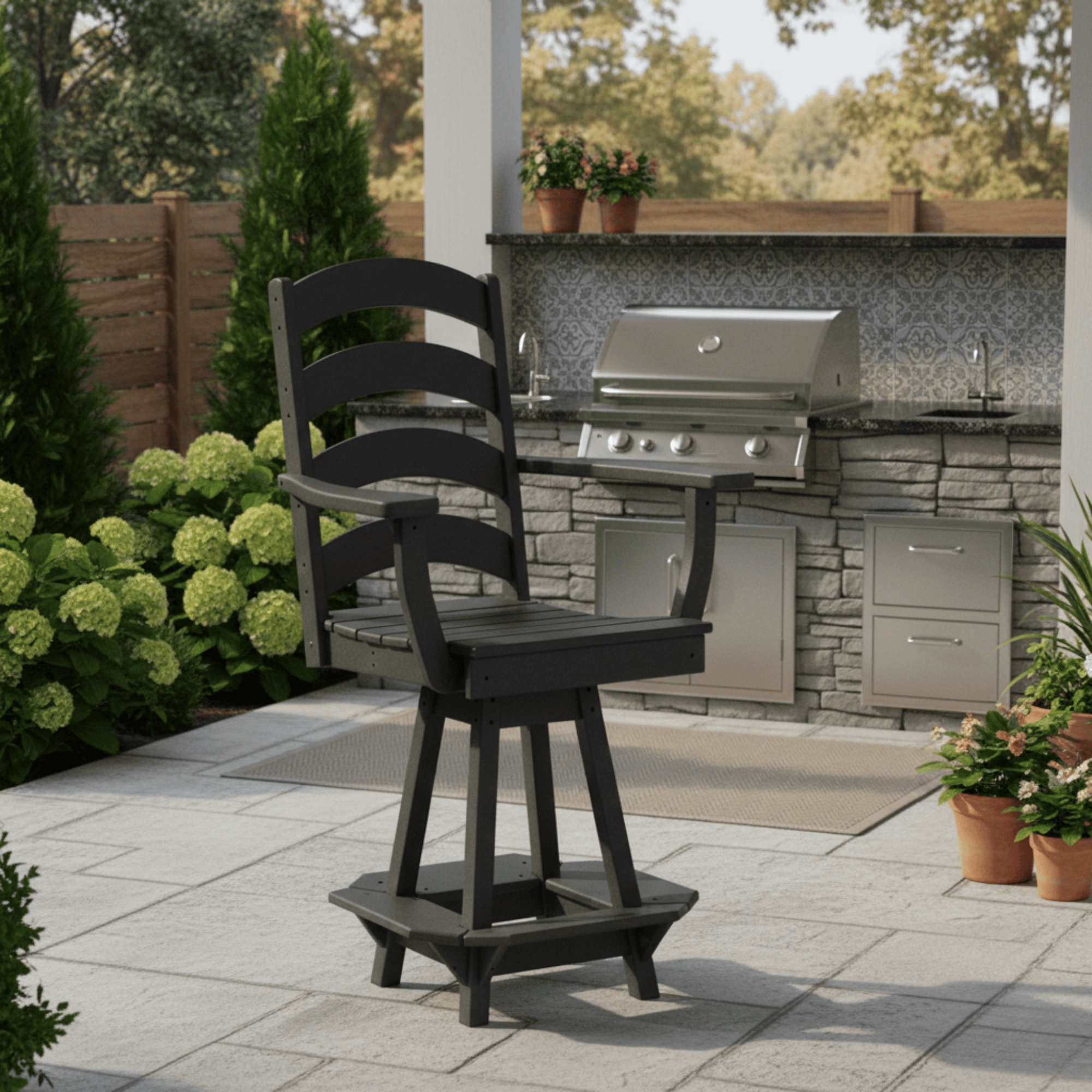 Keystone Amish Co. Josie Poly Counter Height Swivel Chair