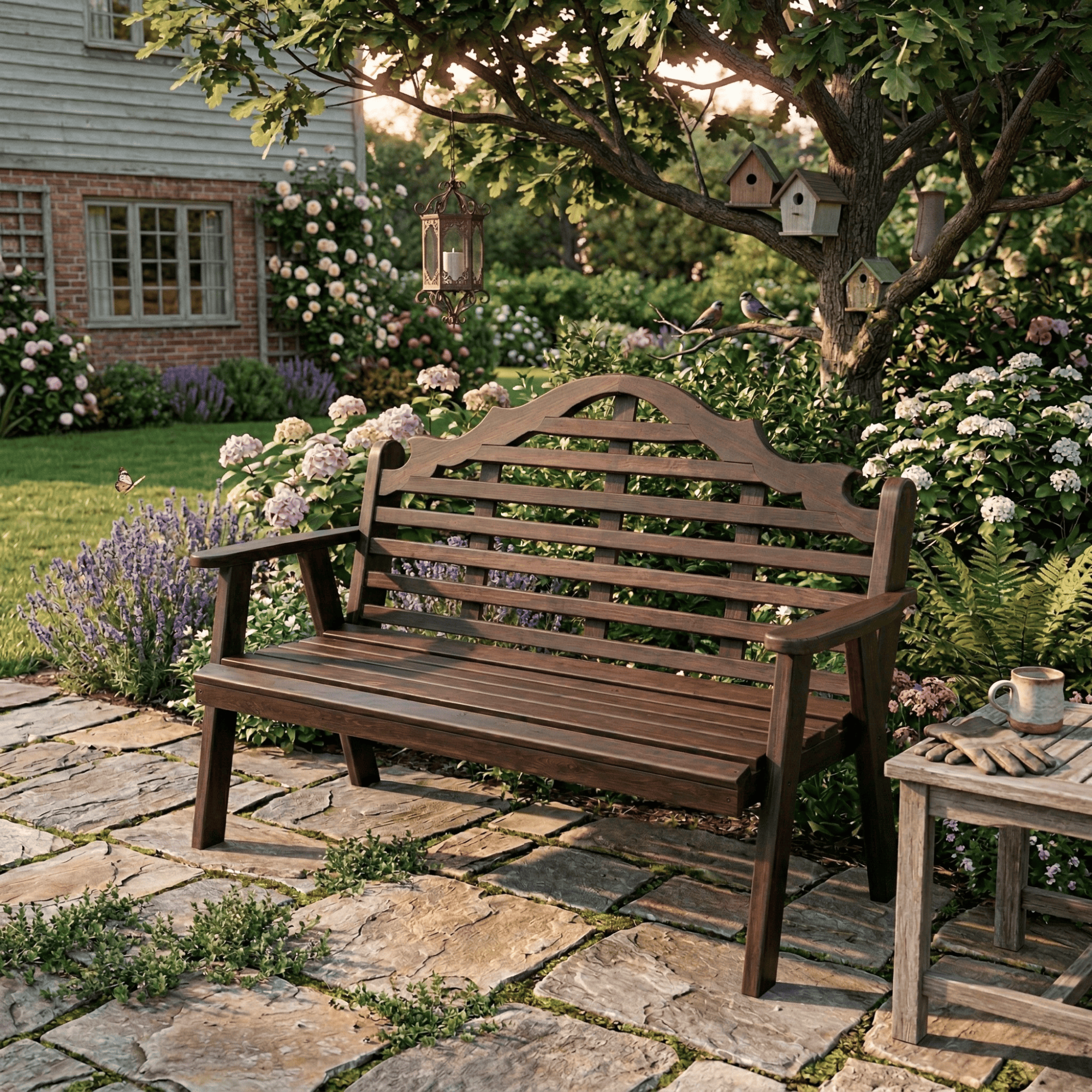 Keystone Amish Co. Red Cedar Milan Garden Bench
