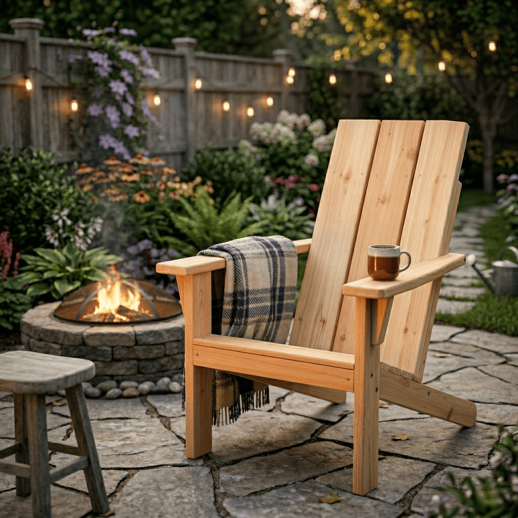Keystone Amish Co. Red Cedar Modern Adirondack Chair