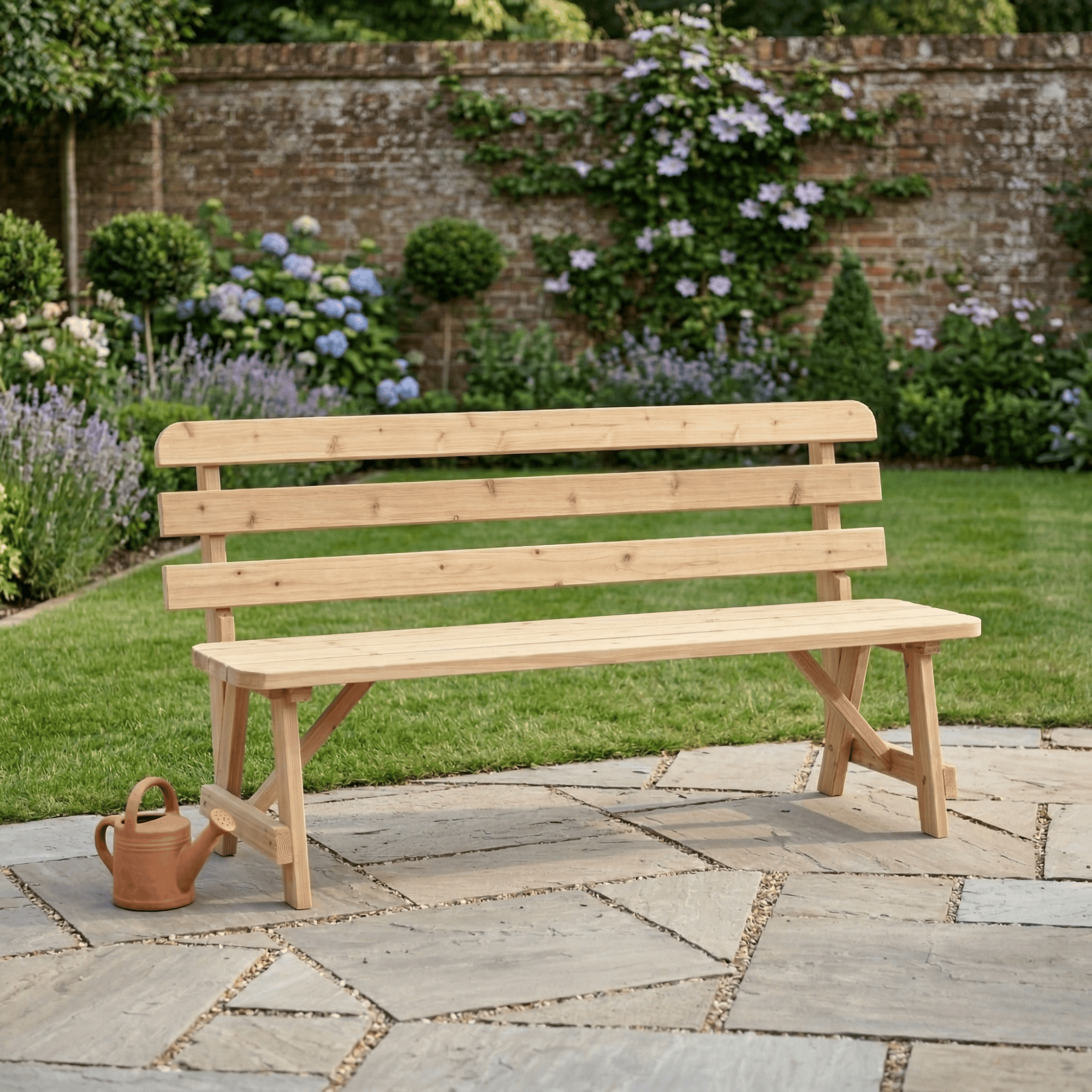 Keystone Amish Co. Red Cedar Backed Garden Bench