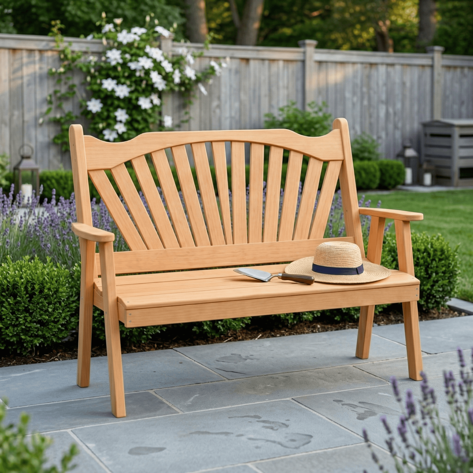 Keystone Amish Co. Red Cedar Sunburst Garden Bench