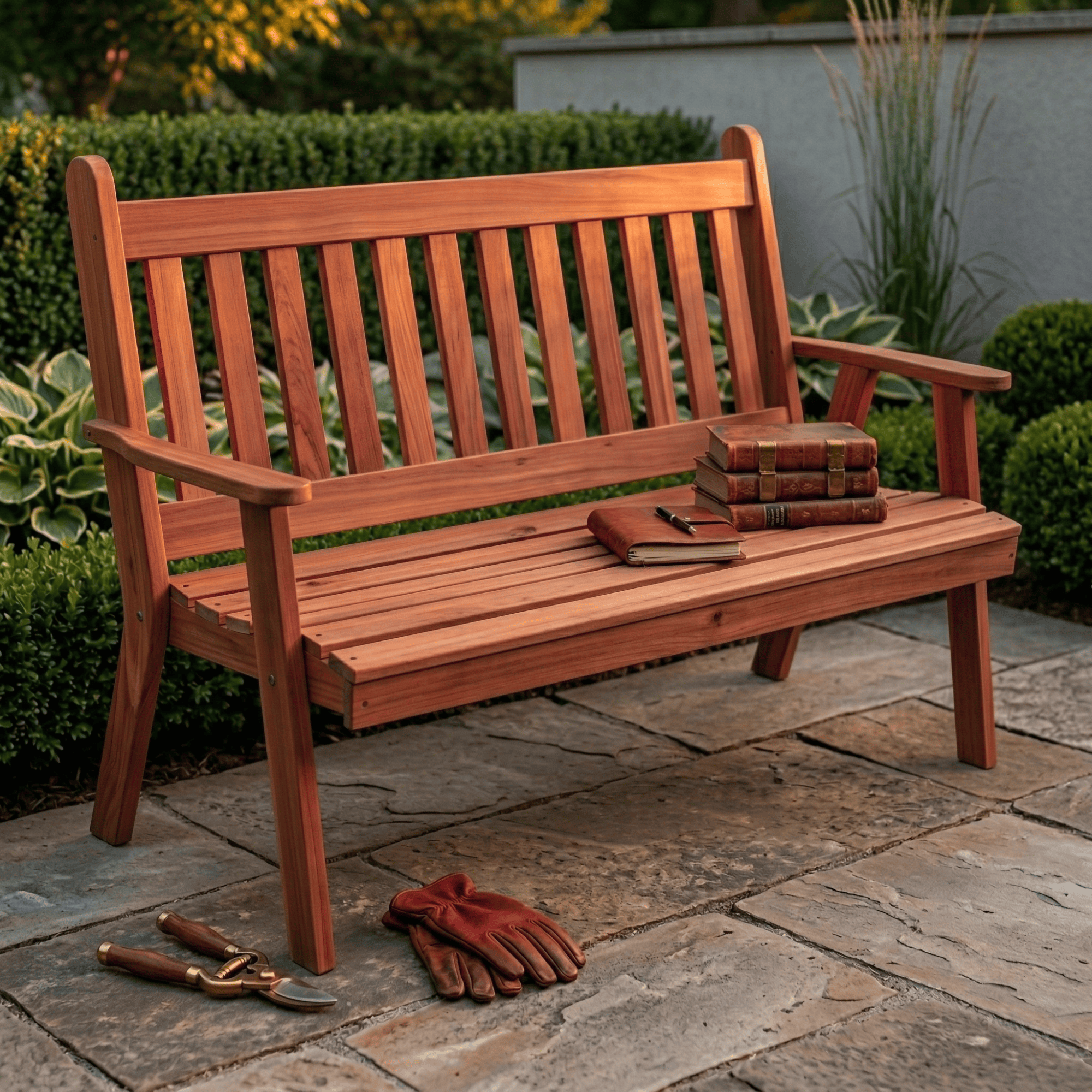 Keystone Amish Co. Red Cedar Franklin Garden Bench