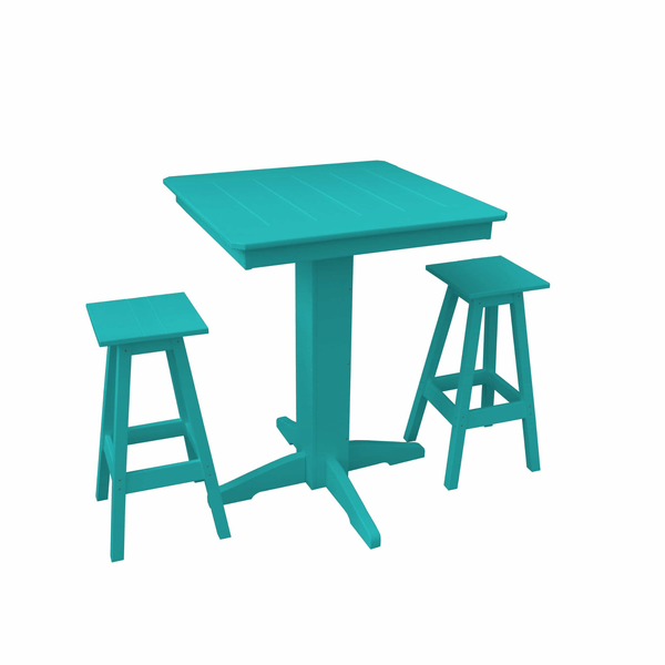 Keystone Amish Co. Riley 3-Piece Poly Lumber Bar Dining Set