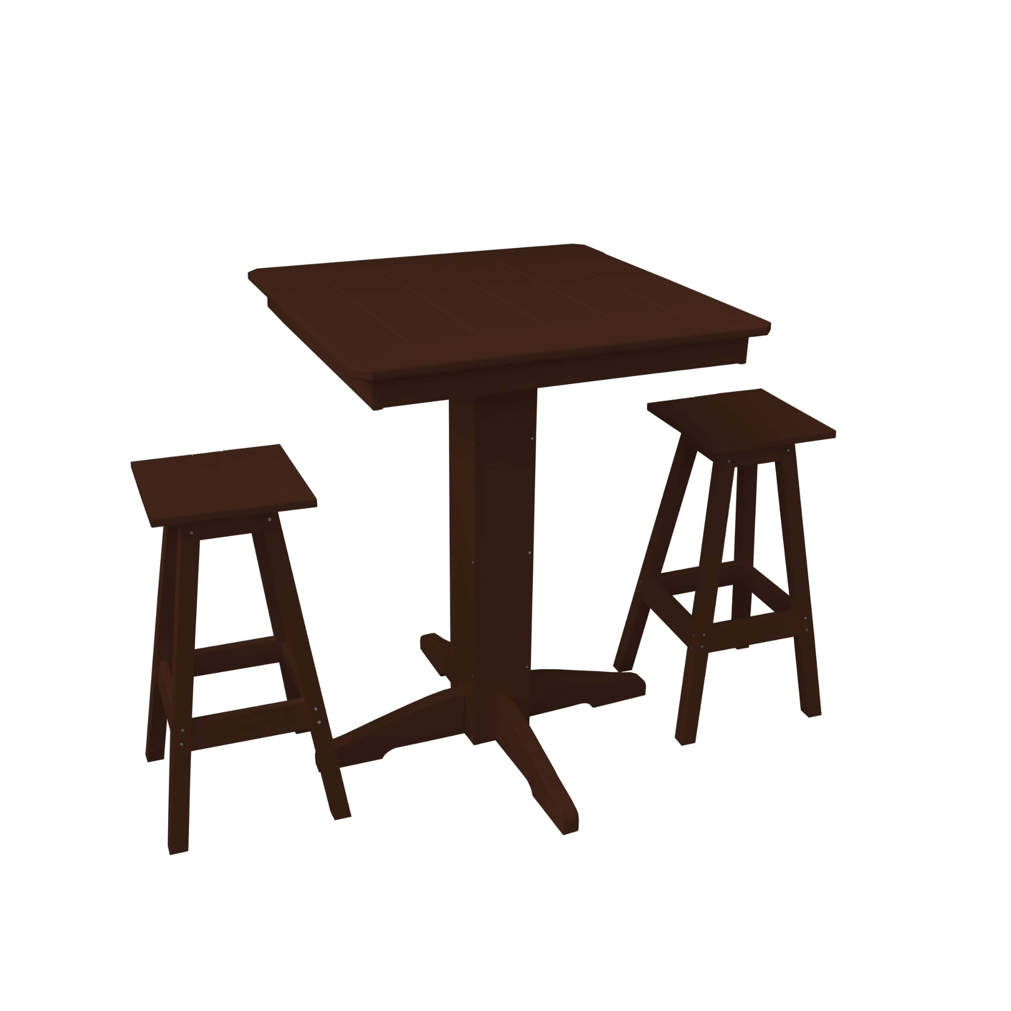 Keystone Amish Co. Riley 3-Piece Poly Lumber Bar Dining Set