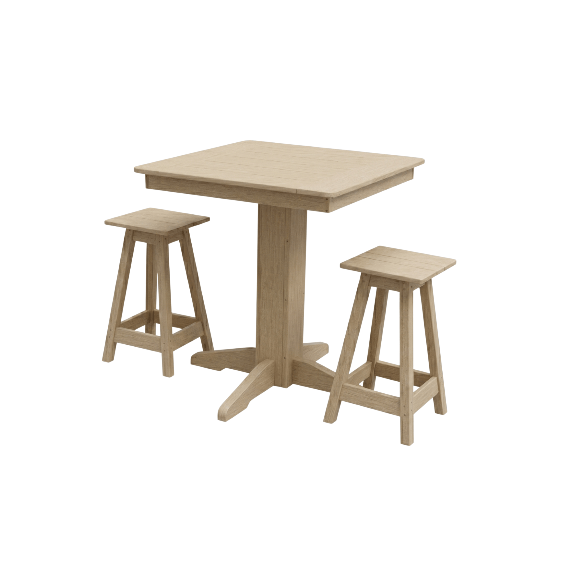 Keystone Amish Co. Poly Composite Riley 3-Piece Outdoor Counter Height Dining Set