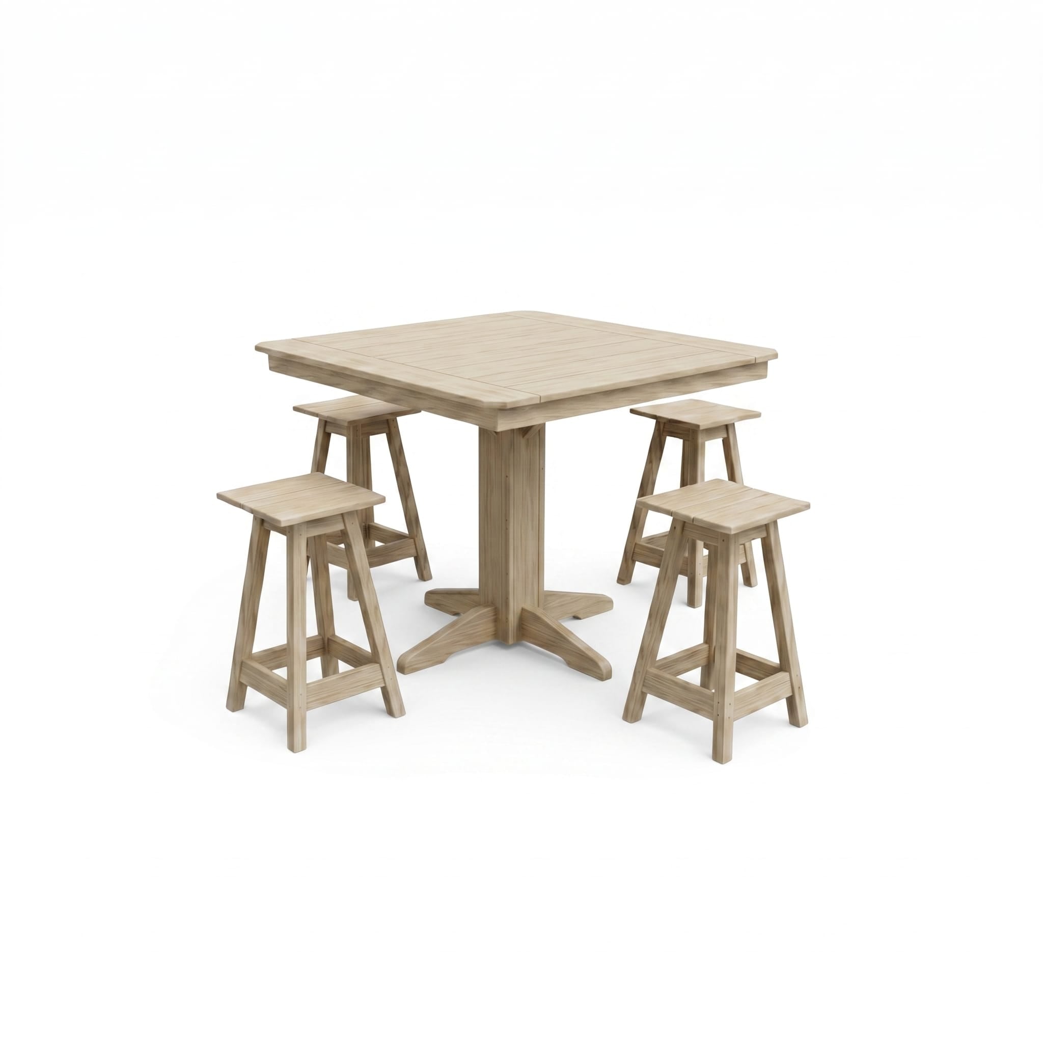 Keystone Amish Co. Riley 5-Piece Poly Counter Height Barstool Dining Set