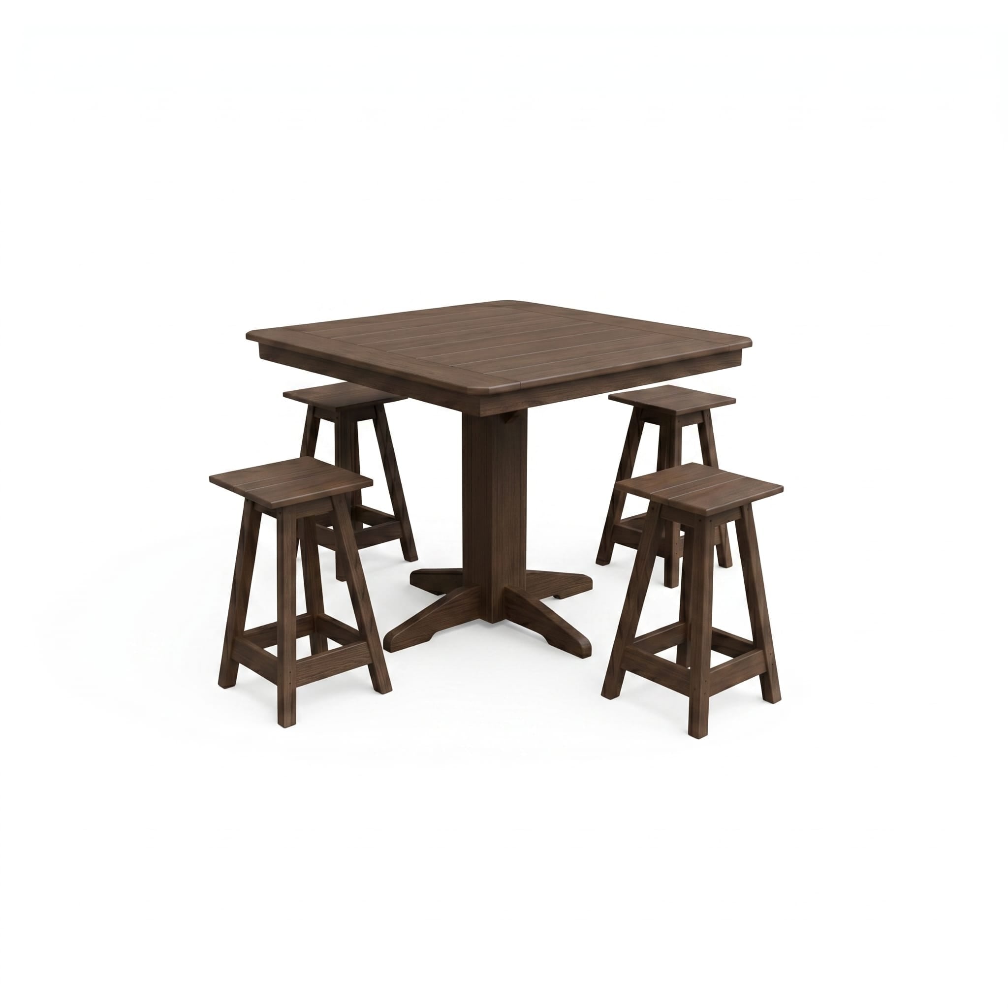 Keystone Amish Co. Riley 5-Piece Poly Counter Height Barstool Dining Set