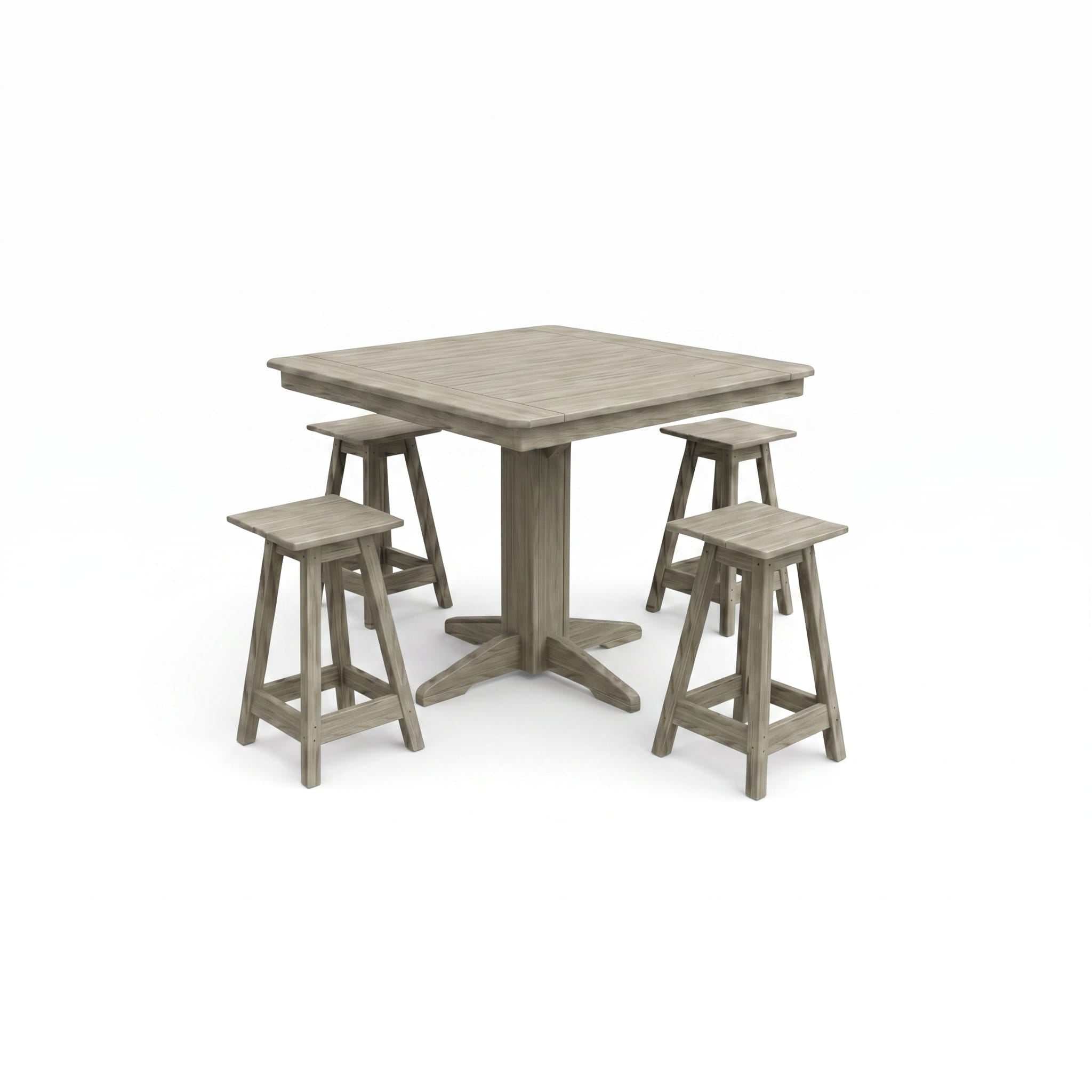 Keystone Amish Co. Riley 5-Piece Poly Counter Height Barstool Dining Set