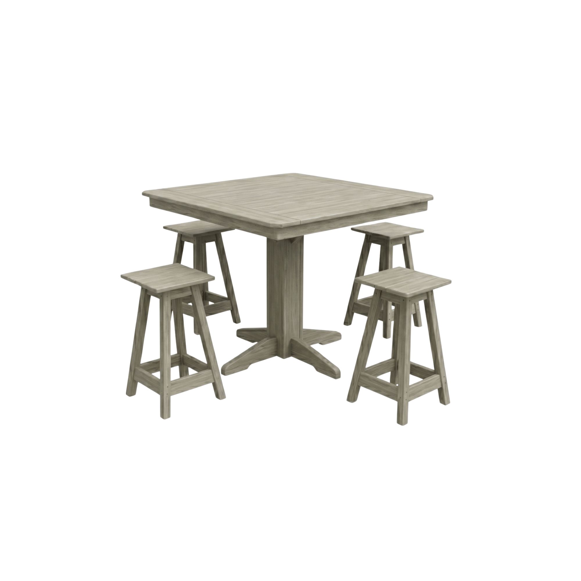 Keystone Amish Co. Riley 5-Piece Poly Counter Height Barstool Dining Set