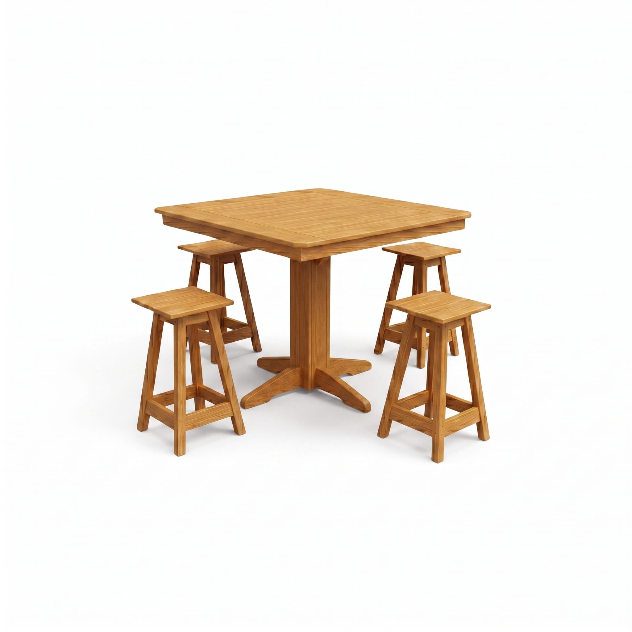 Keystone Amish Co. Riley 5-Piece Poly Counter Height Barstool Dining Set