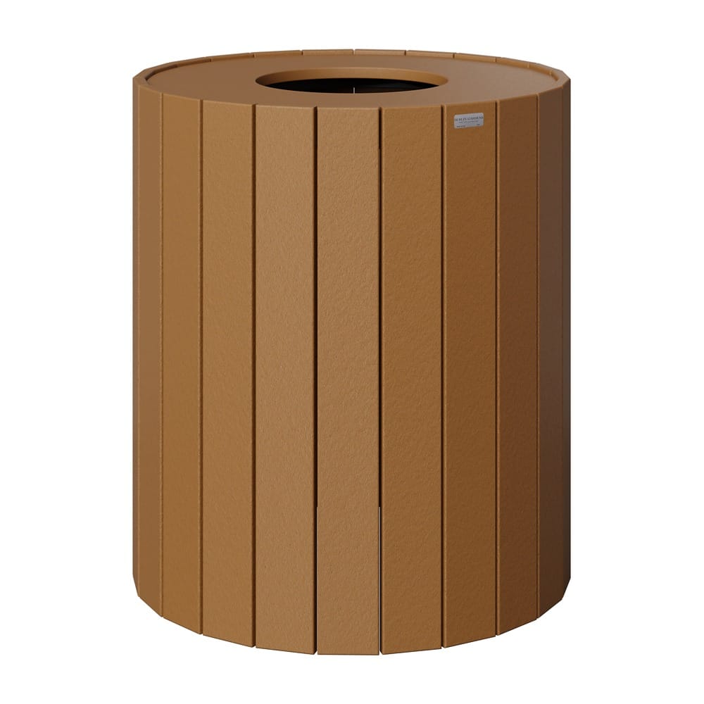 Berlin Gardens Outdoor Round Poly Trash Can
