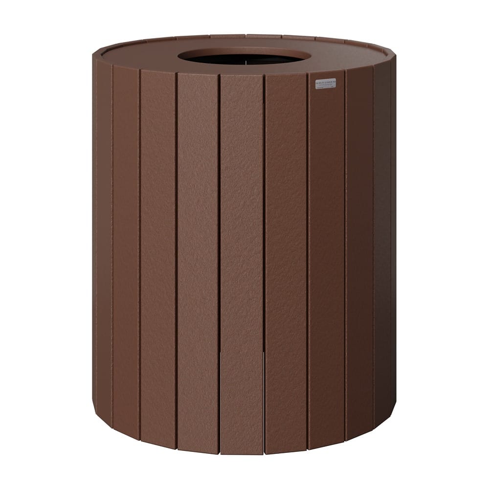 Berlin Gardens Outdoor Round Poly Trash Can
