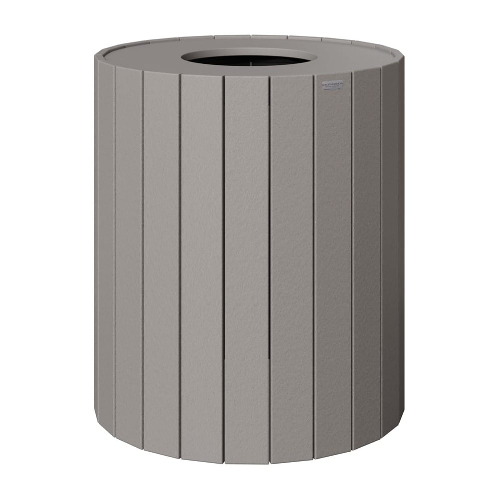 Berlin Gardens Outdoor Round Poly Trash Can