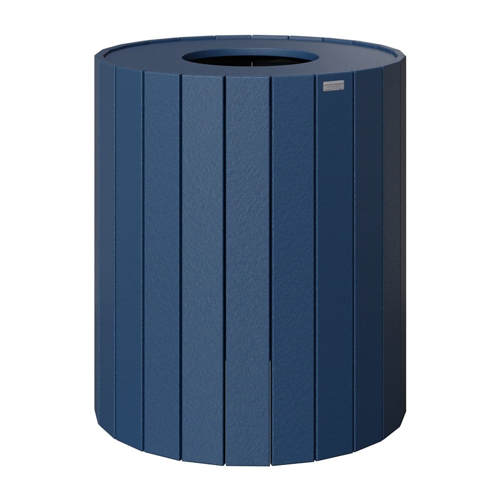 Berlin Gardens Outdoor Round Poly Trash Can
