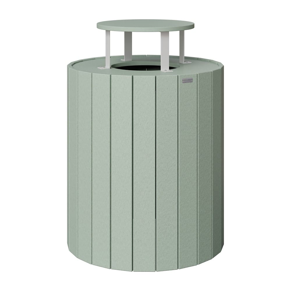 Berlin Gardens Outdoor Round Poly Trash Can