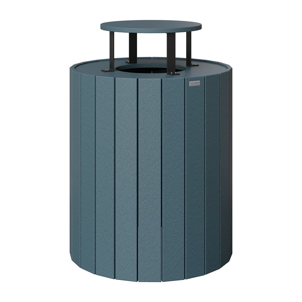 Berlin Gardens Outdoor Round Poly Trash Can