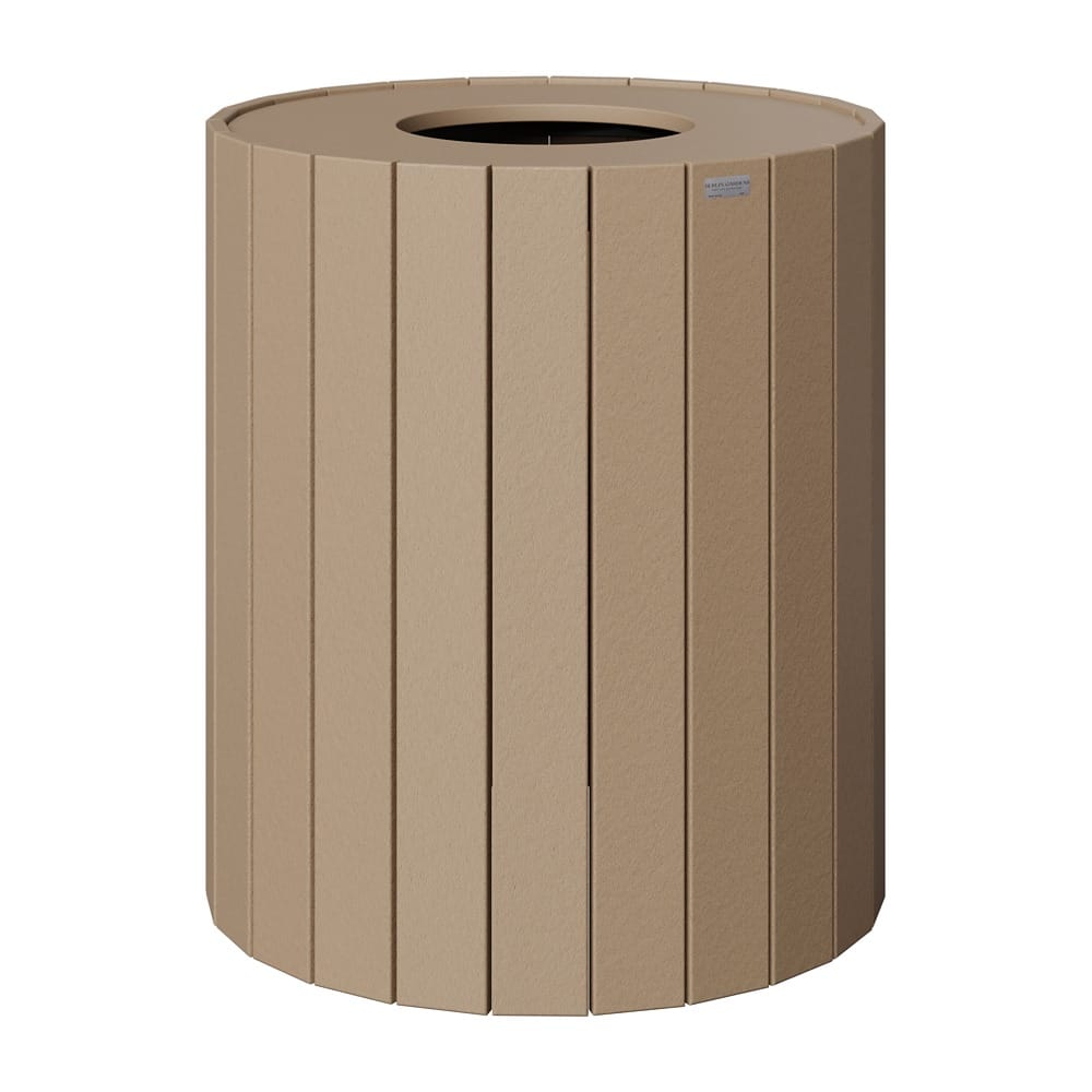 Berlin Gardens Outdoor Round Poly Trash Can