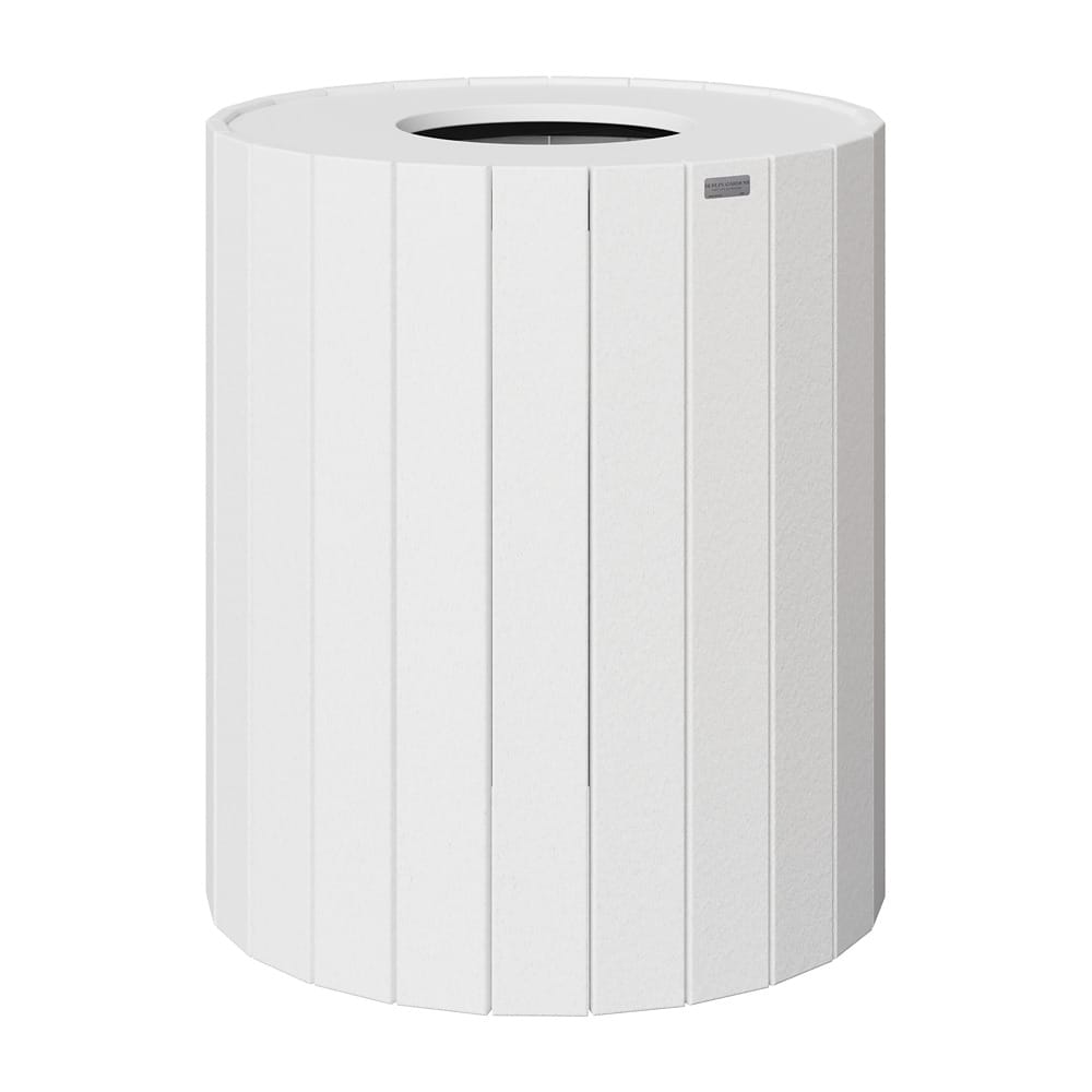 Berlin Gardens Outdoor Round Poly Trash Can