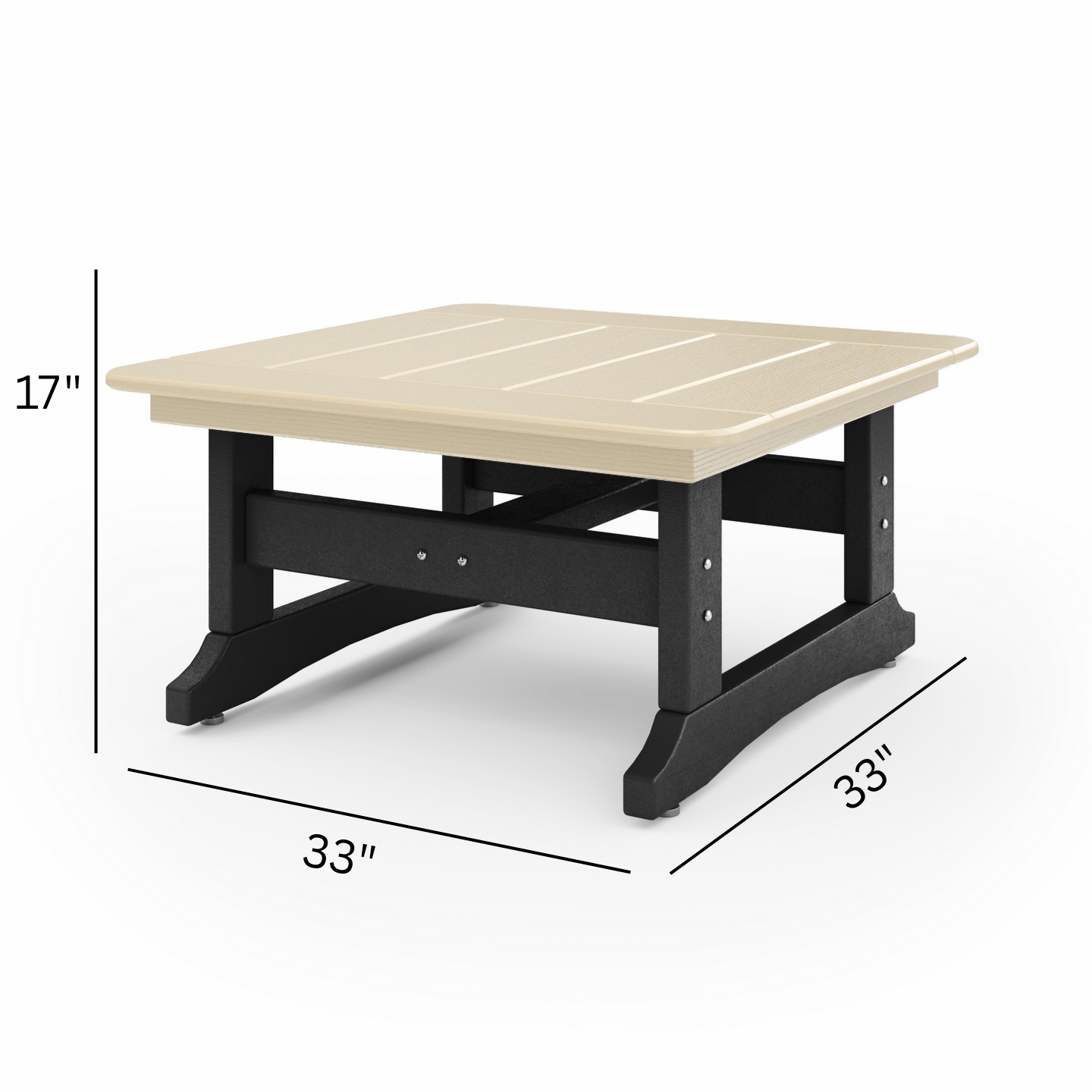 SoPoly Savannah 33" Square Poly Coffee Table
