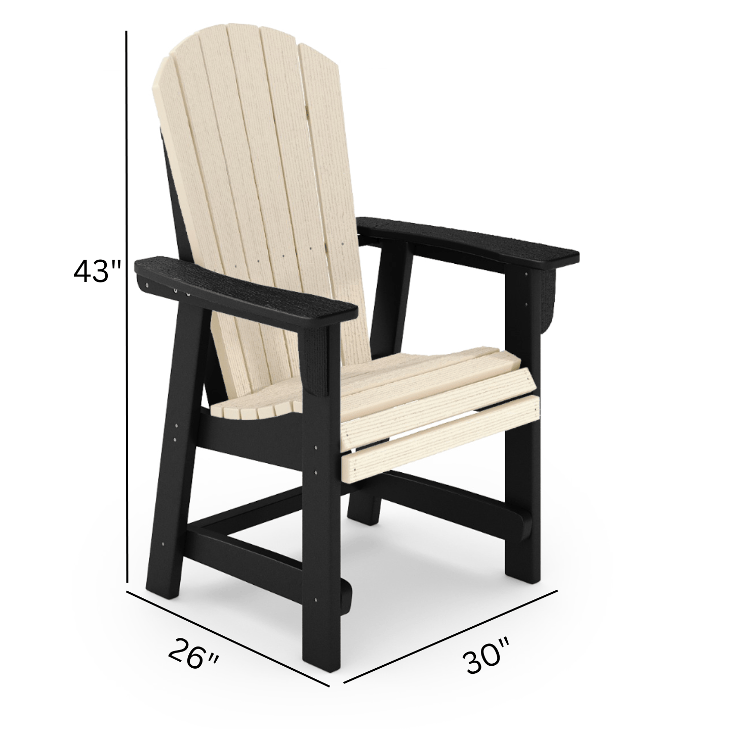 SoPoly St Simons Fanback Poly Dining Chair