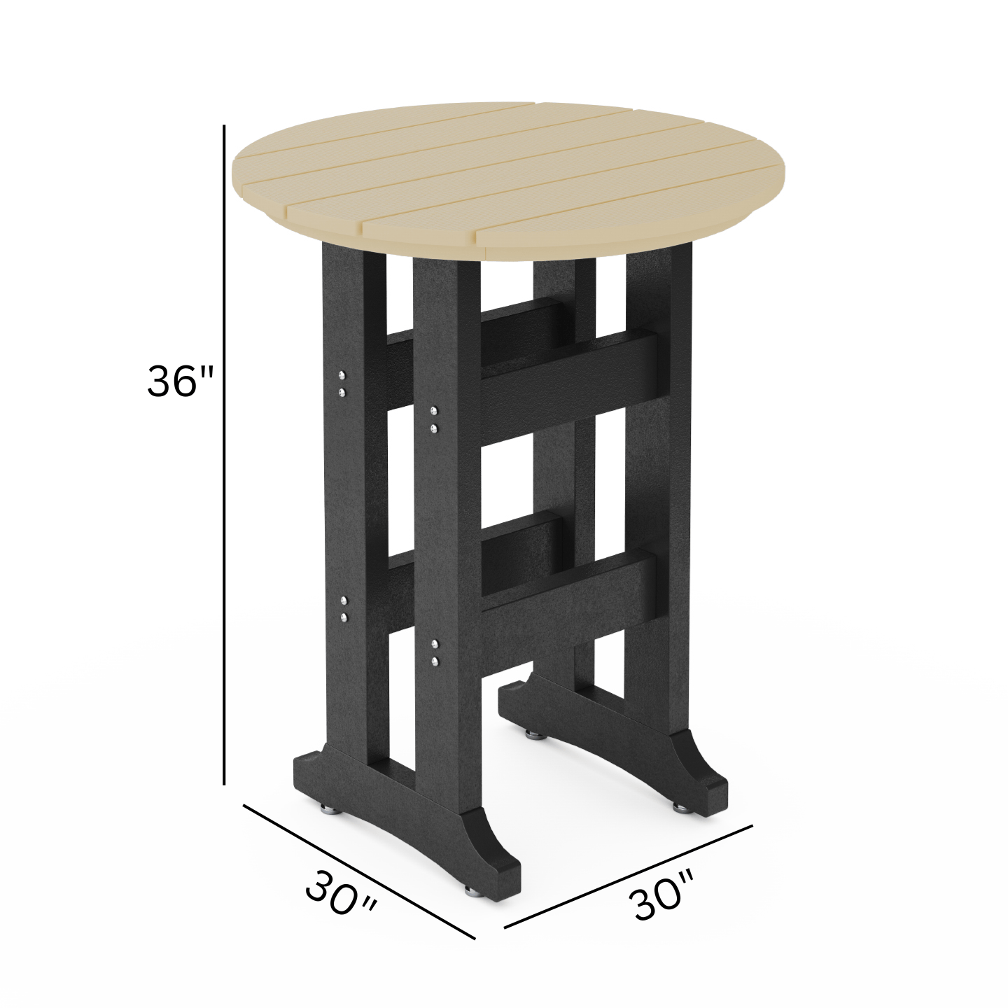 SoPoly 30" Round Poly Counter Height Dining Table