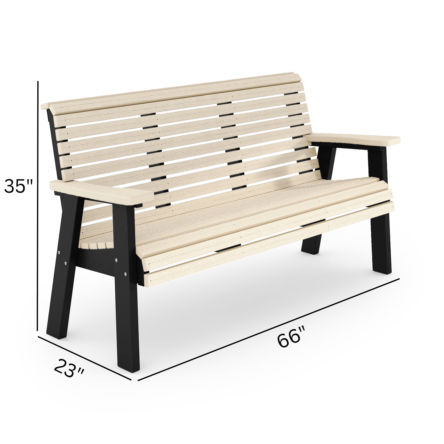 SoPoly Traditional Poly Lumber Porch Bench