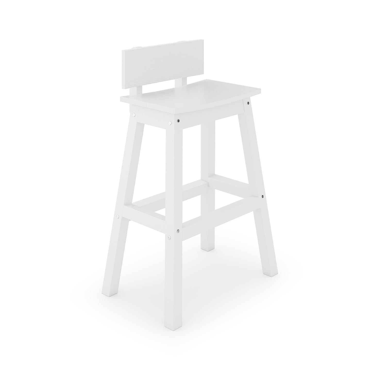 SoPoly Saddle Poly Bar Stool with Back