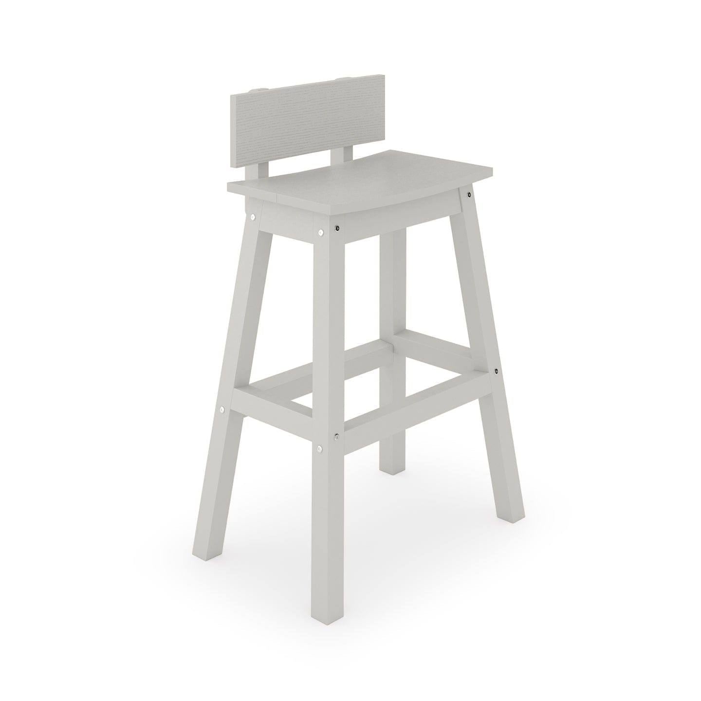 SoPoly Saddle Poly Bar Stool with Back