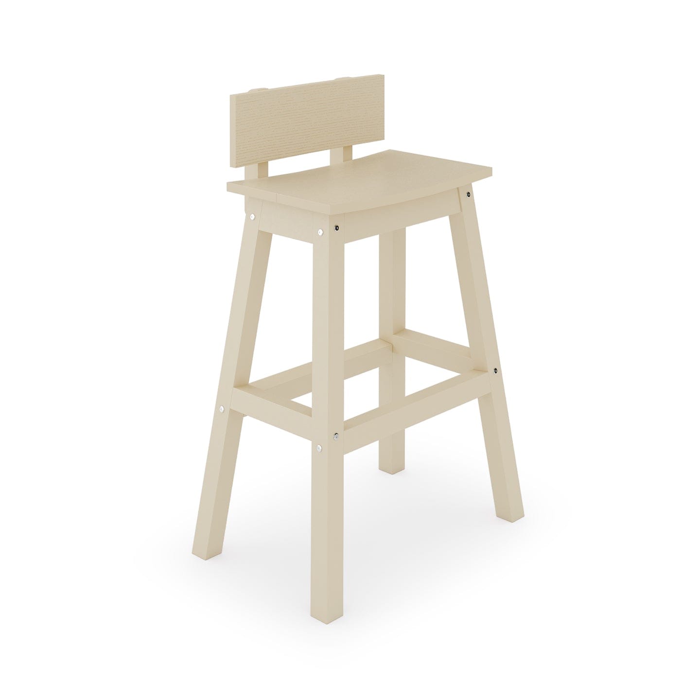 SoPoly Saddle Poly Bar Stool with Back