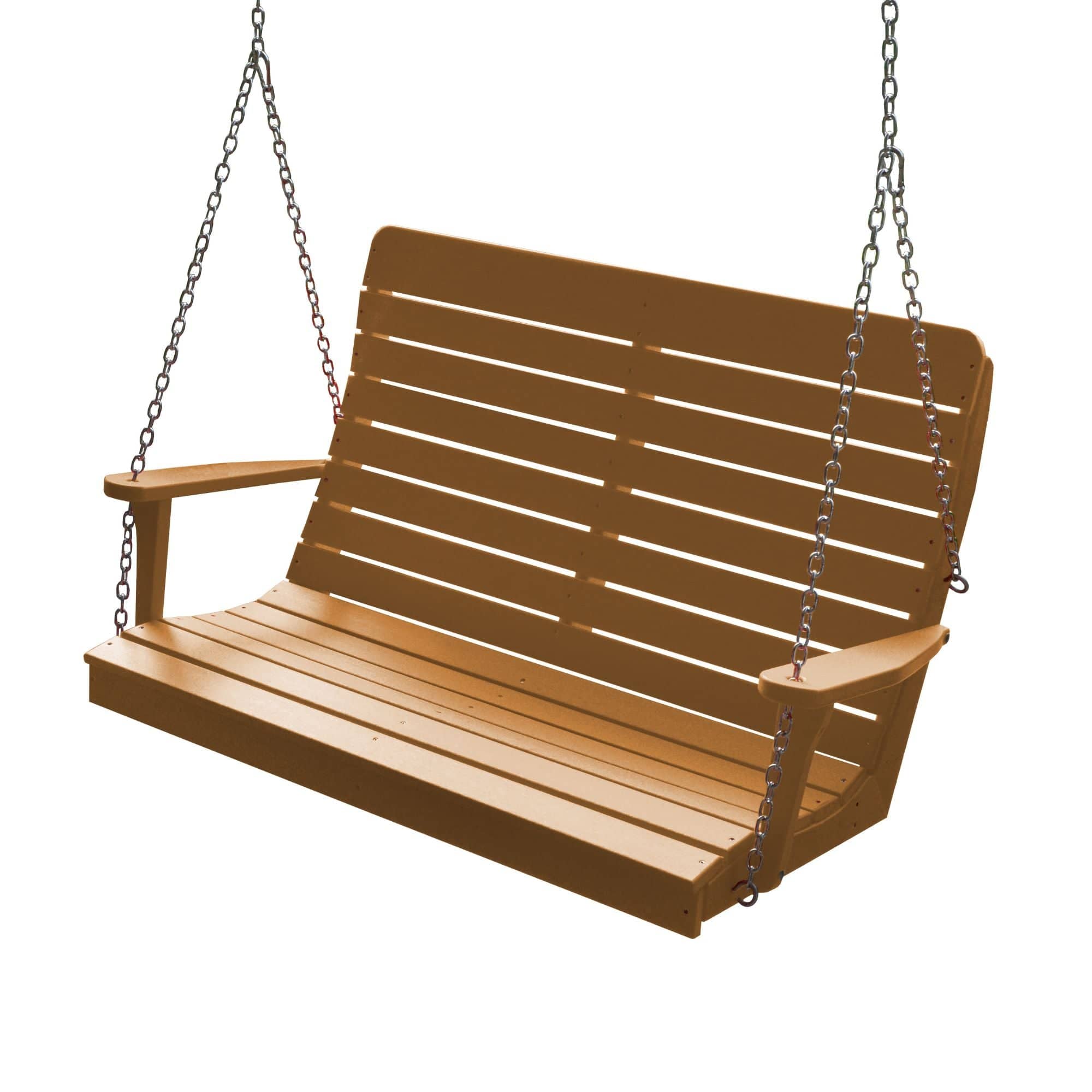 Keystone Amish Co. 4 Foot Salem Composite Poly Porch Swing, Cedar