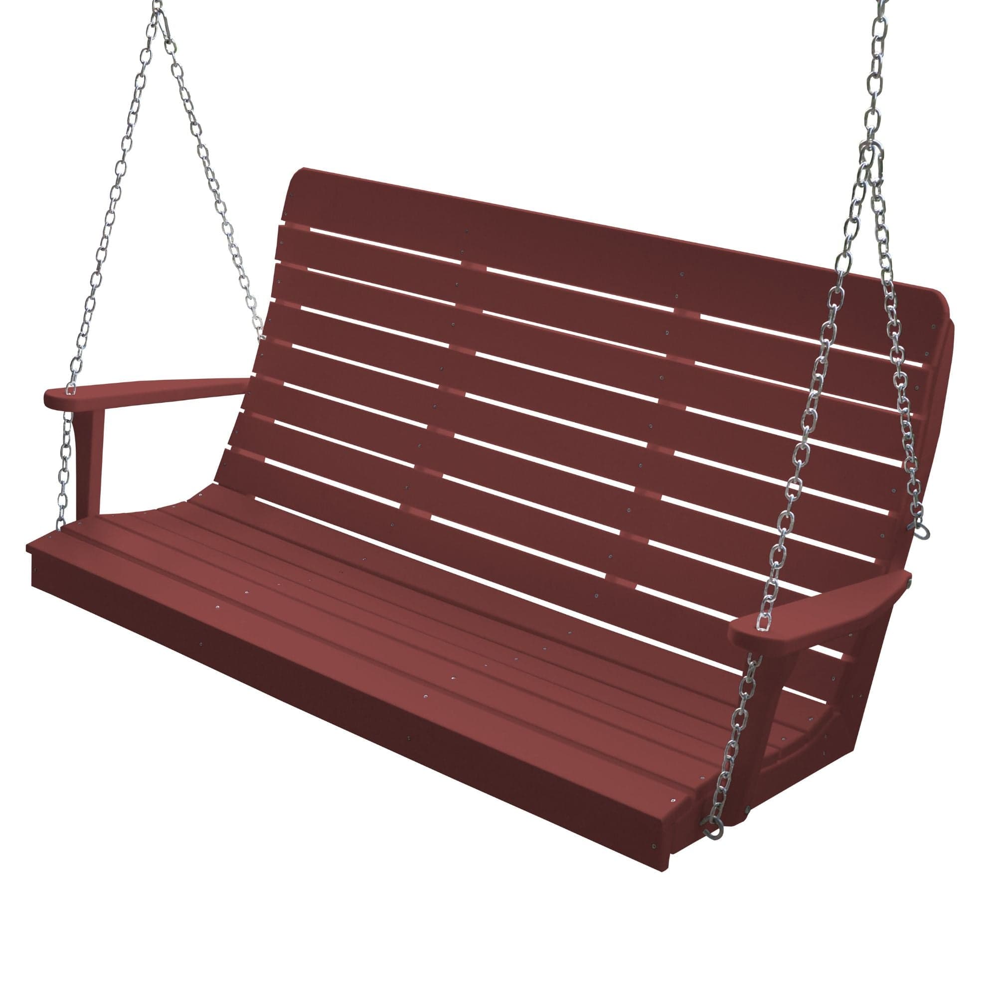 Keystone Amish Co. 5 Foot Salem Composite Poly Porch Swing, Cherry Wood