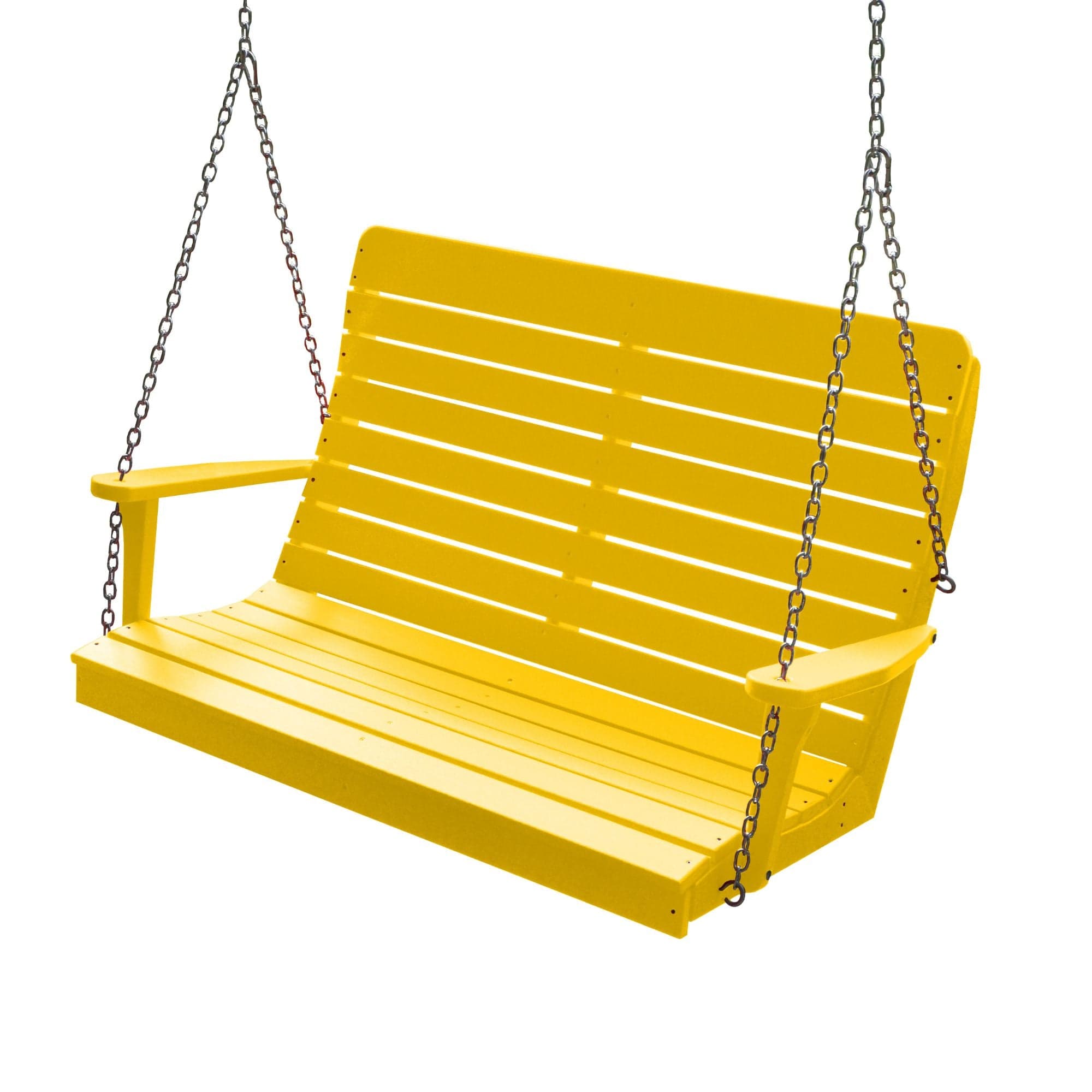 Keystone Amish Co. 4 Foot Salem Composite Poly Porch Swing, Lemon Yellow