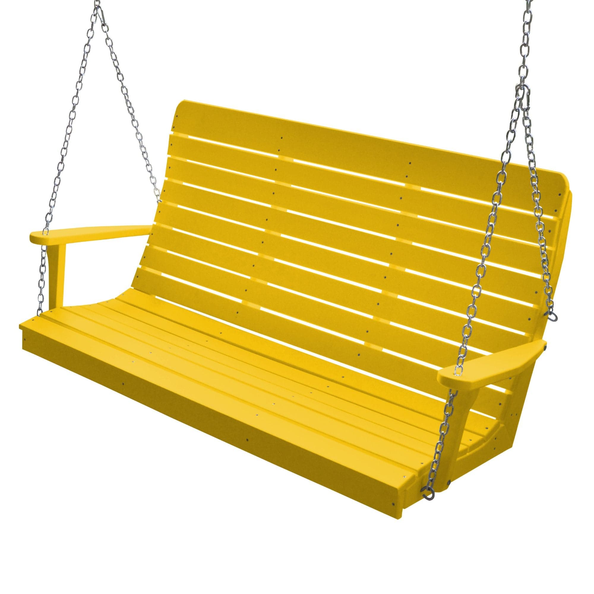 Keystone Amish Co. 5 Foot Salem Composite Poly Porch Swing, Lemon Yellow